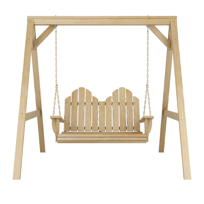 Amish Casual Adirondack Heavy Duty Swing with A-Frame Stand