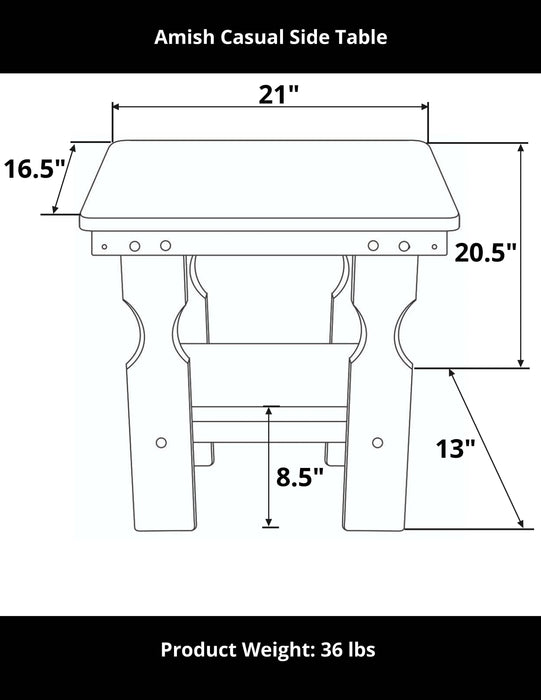 Amish Casual Heavy Duty Treated End Table