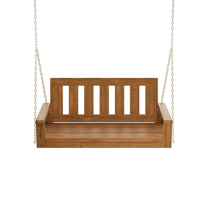 Porchgate Amish Heavy Duty 700 Lb 4-Foot Ardmore Porch Swing - Oak Stain