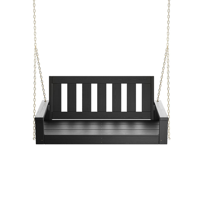 Porchgate Amish Heavy Duty 700 Lb 5-Foot Ardmore Porch Swing - Tricorn Black