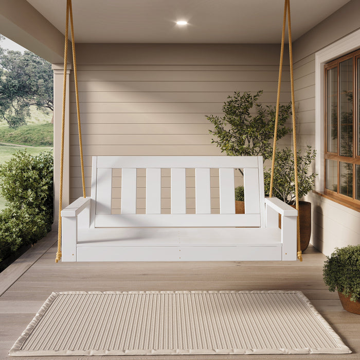 Porchgate Amish Heavy Duty 700 Lb 4-Foot Ardmore Porch Swing - Pure White