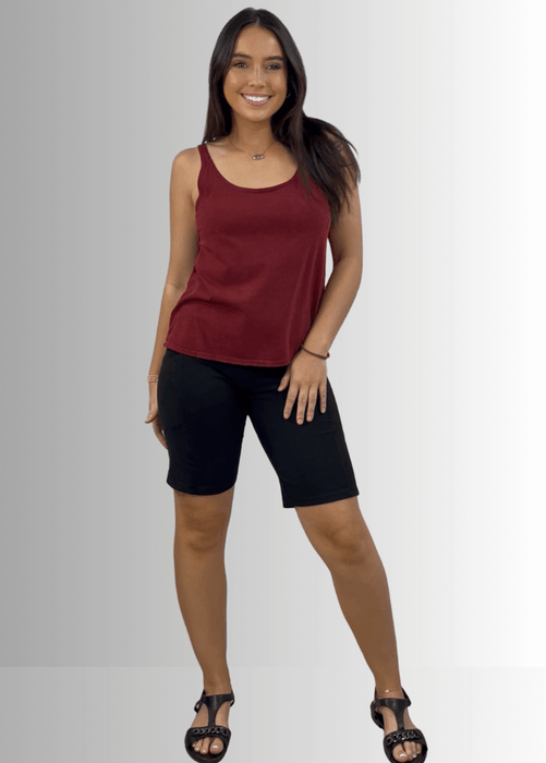 Twenty Four Seven Cotton Tank in Burnt Red Clay