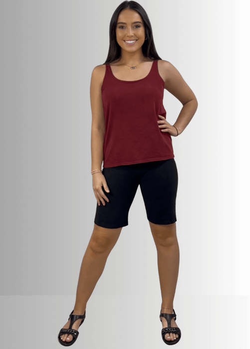 Twenty Four Seven Cotton Tank in Burnt Red Clay