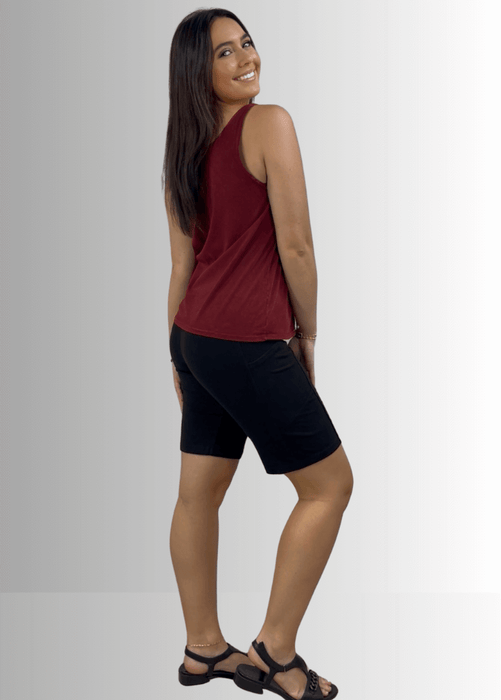 Twenty Four Seven Cotton Tank in Burnt Red Clay