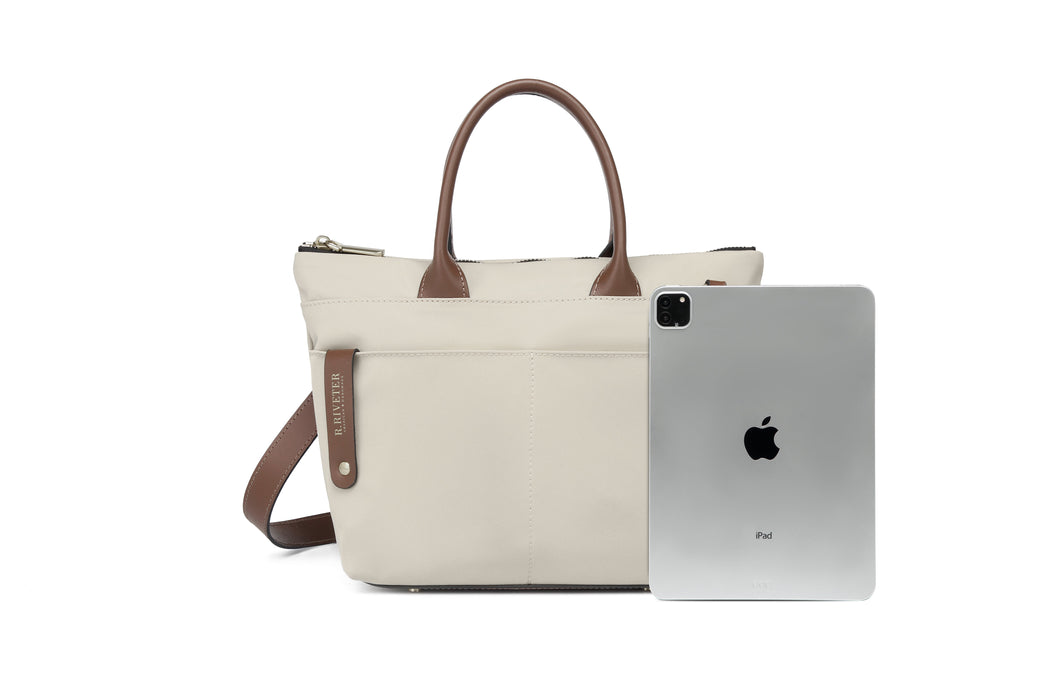 Dot | Khaki Nylon + Brown Leather