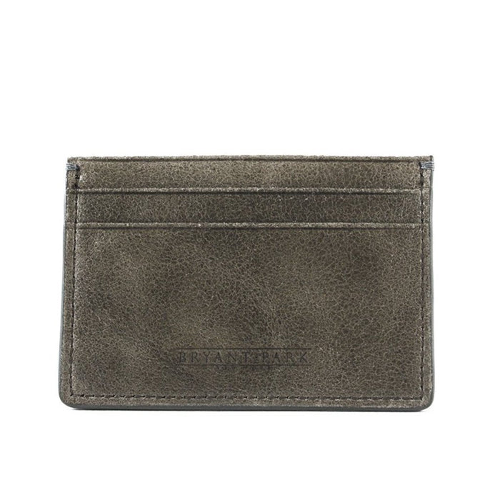 Dark brown leather cardholder on a white background
