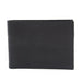 Black leather wallet on a white background