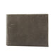 Gray leather wallet on a white background