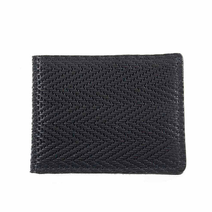 Slim Chevron Embossed Leather Wallet