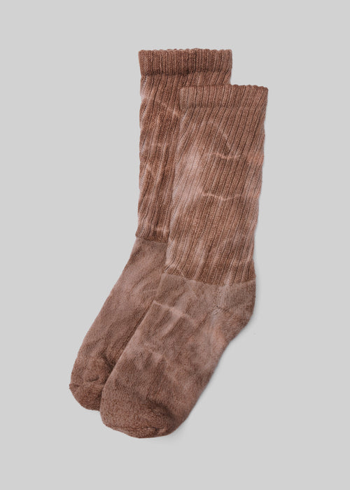 Natural-Dyed Retro Crew Sock