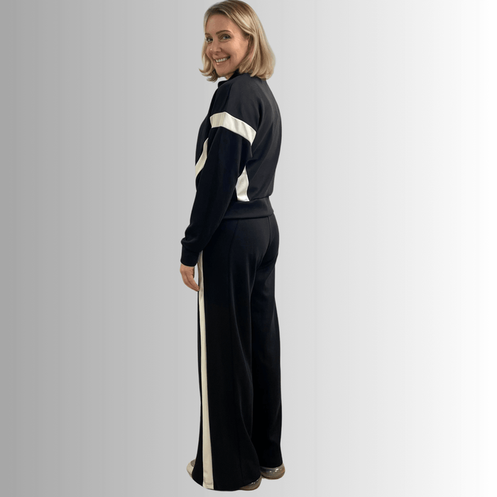Steph Premium Black and White Track Suit