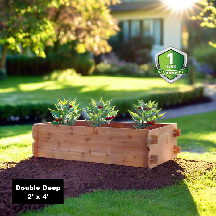 Timberlane Gardens Raised Garden Bed Kit Double Deep (Two 2x4)