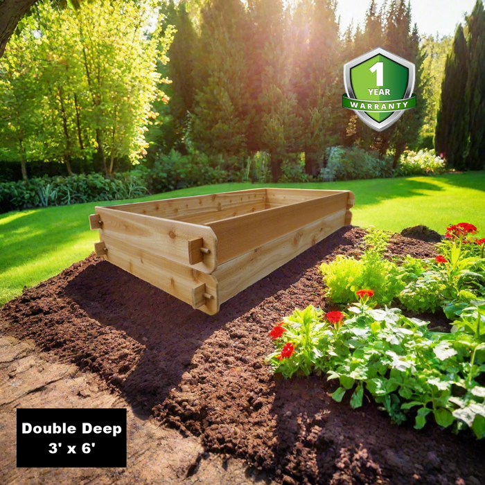 Timberlane Gardens Raised Garden Bed Kit Double Deep (Two 3x6)