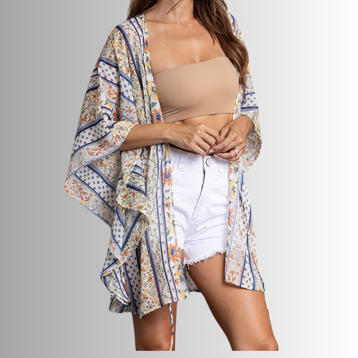 Chelsea Boho Colorful Sheer Kimono Cardigan