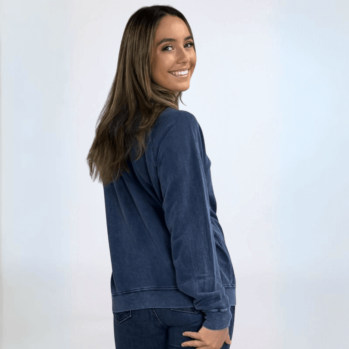 Distressed American Flag Graphic Sweatshirt Made in USA