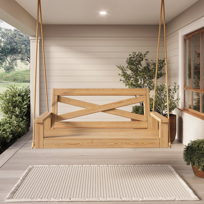 Porchgate Amish Heavy Duty 700 Lb 5-Foot Boardwalk Porch Swing - Unfinished
