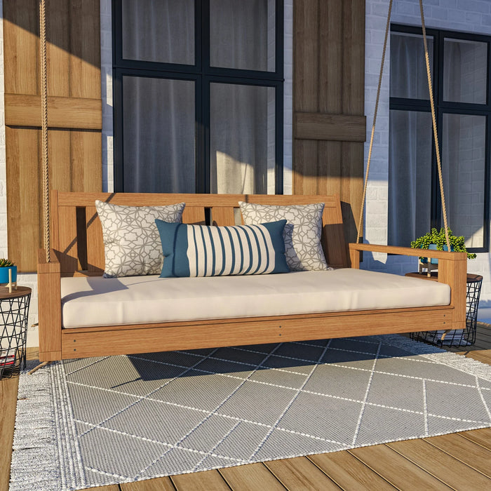 Amish Casual Twin Uptown Porch Swing Bed in Cedar Stain