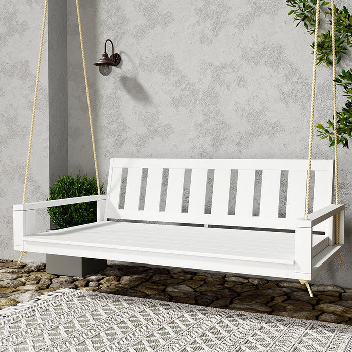Amish Casual 4 Foot Uptown Porch Swing Bed in Pure White Paint