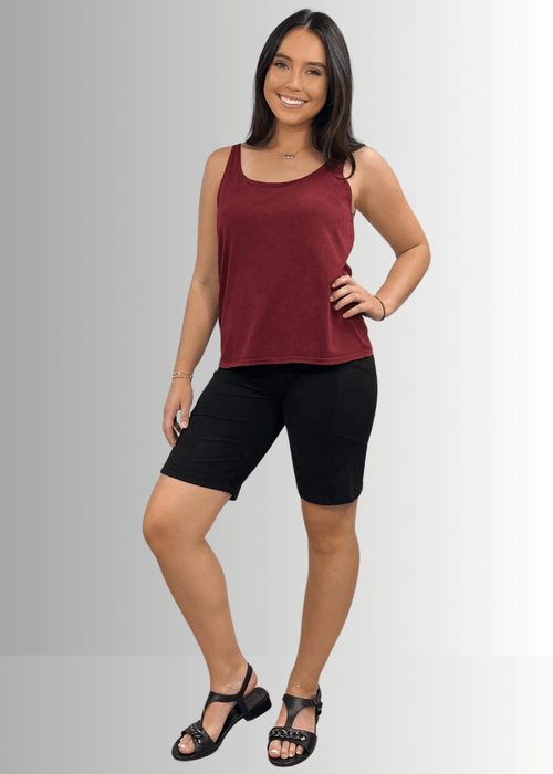 Twenty Four Seven Cotton Tank in Burnt Red Clay