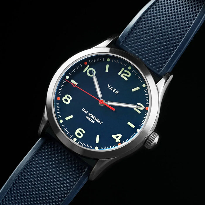 C3 Design Navy 36mm USA Solar Watch