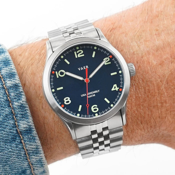 C3 Design Navy 36mm USA Solar Watch