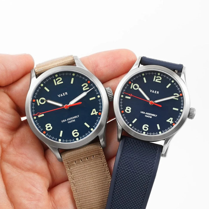 C3 Design Navy 36mm USA Solar Watch