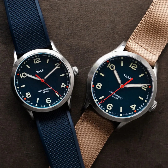 C5 Design Navy 40mm USA Solar Watch