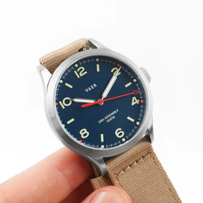 C3 Design Navy 36mm USA Solar Watch