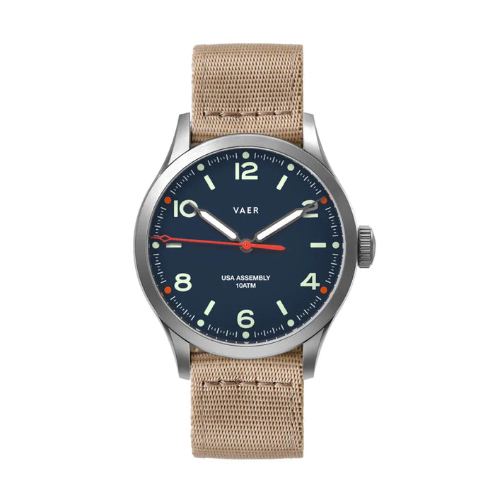 C5 Design Navy 40mm USA Solar Watch