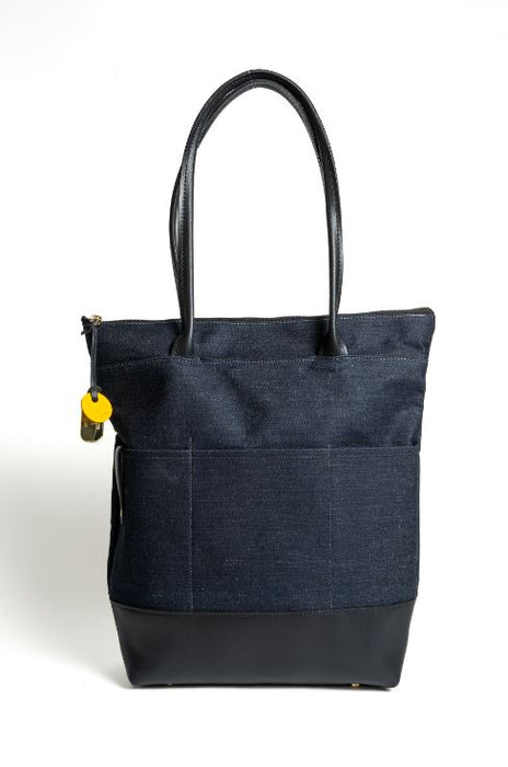 Grant | Denim + Black Leather