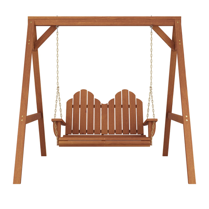 Amish Casual Adirondack Heavy Duty Swing with A-Frame Stand