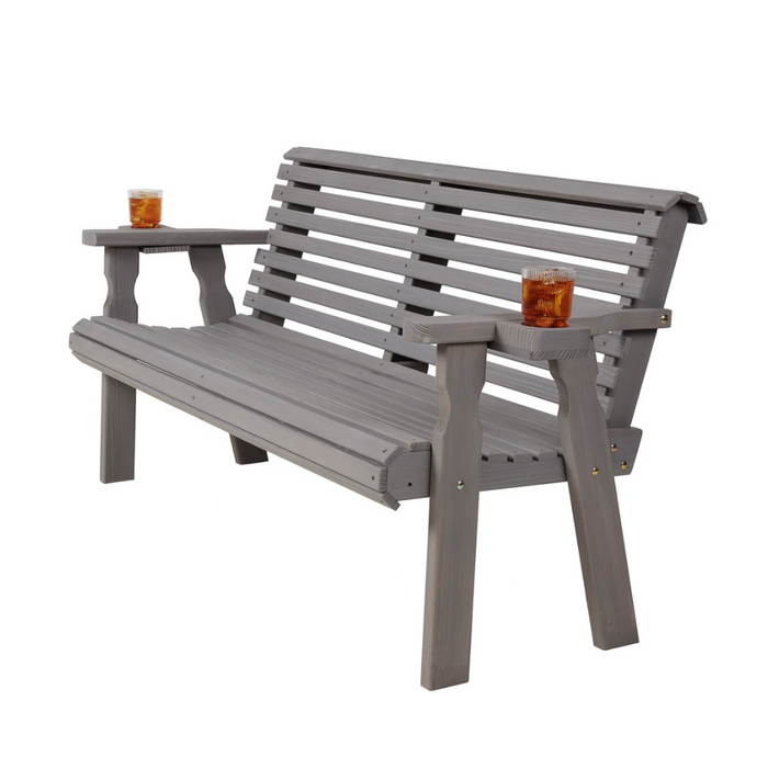 Amish Casual Heavy Duty Roll Back 4 Foot Treated Garden Bench