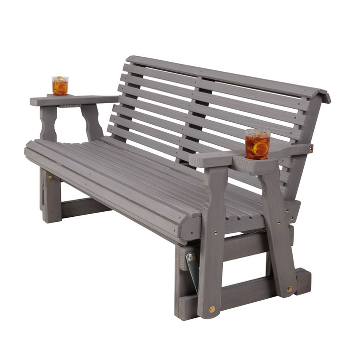 Amish Casual Heavy Duty Roll Back 5 Foot Treated Porch Glider