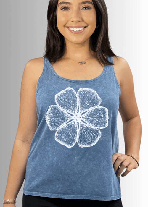 Chalk Flower Premium Cotton Tank Top