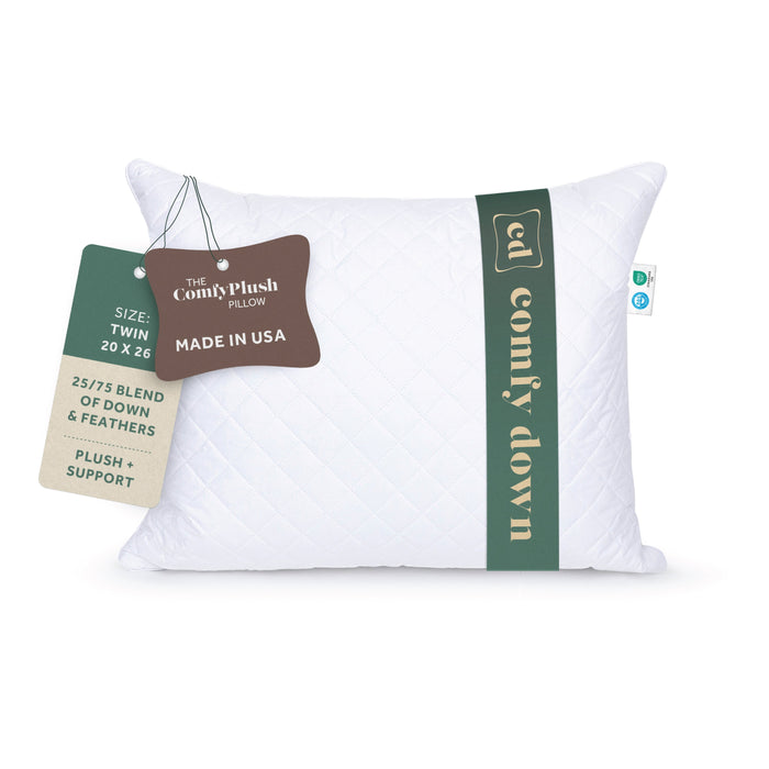 Supportive Bed Pillow, Premium Down and Feather Fill
