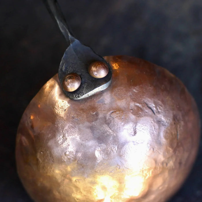Copper and Steel Ladle - Leaf Handle