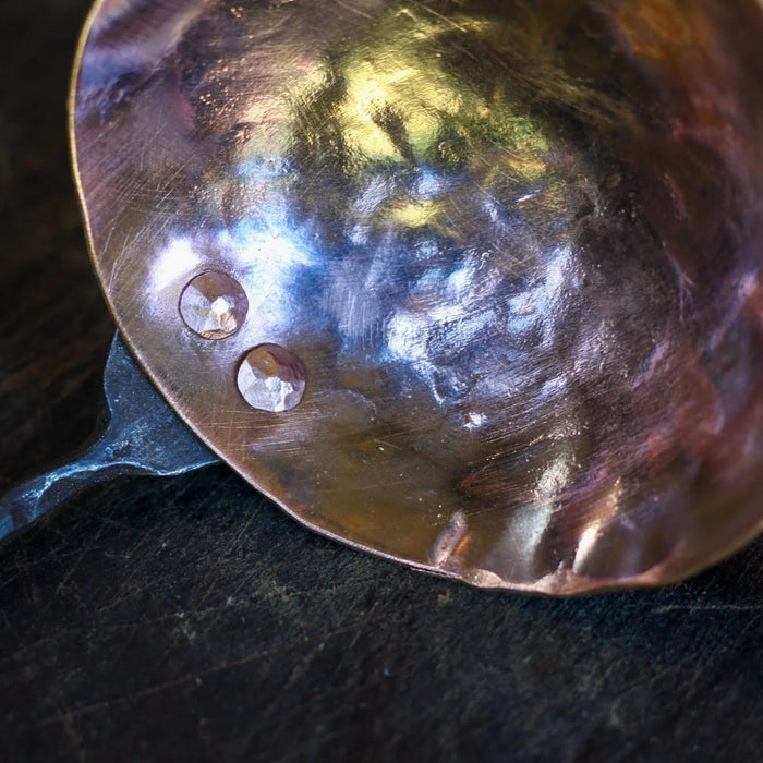 Copper and Steel Ladle - Leaf Handle