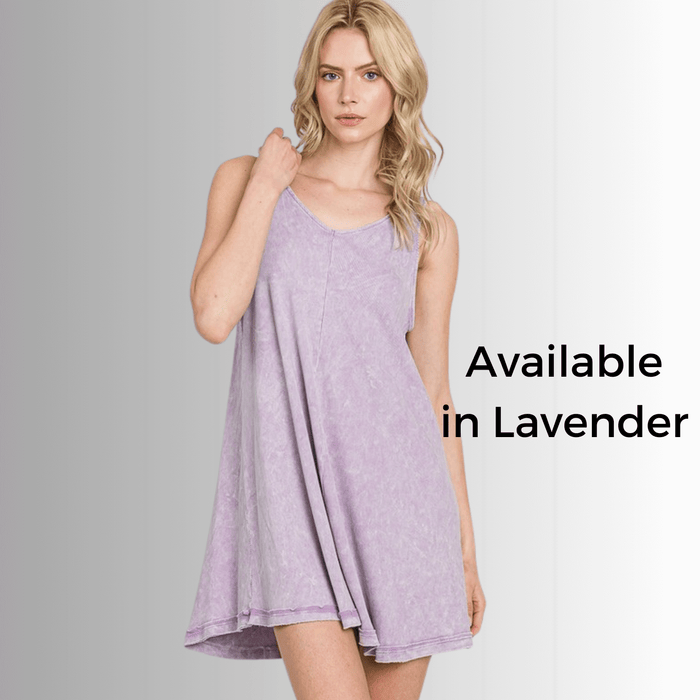 Lainey Ribbed Cotton Mini Dress in Royal Blue
