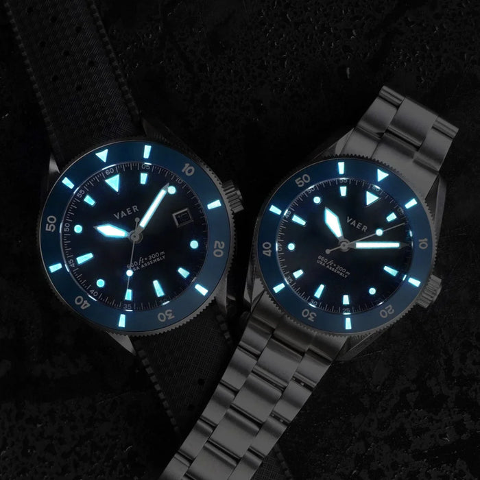D4 Meridian Navy Matte USA Solar 42mm Watch