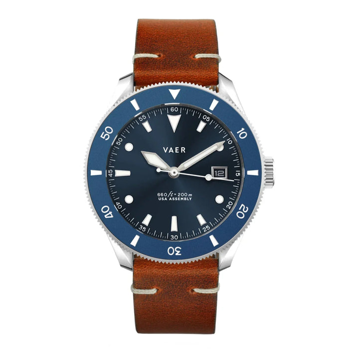 D4 Meridian Navy Matte USA Solar 42mm Watch