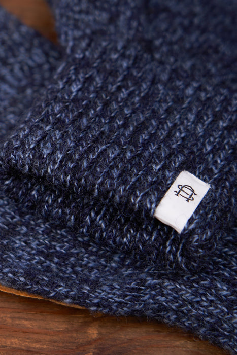 Denim Melange Convertible Fingerless Glomitt