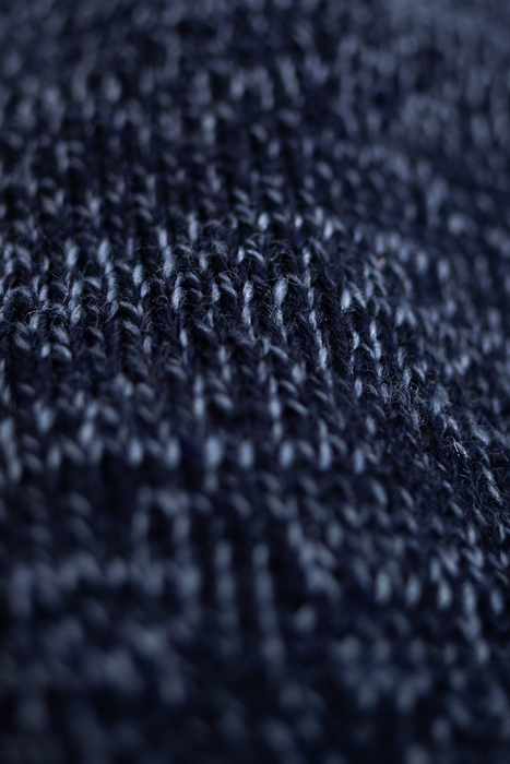 Denim Melange Fingerless Ragg Wool Gloves