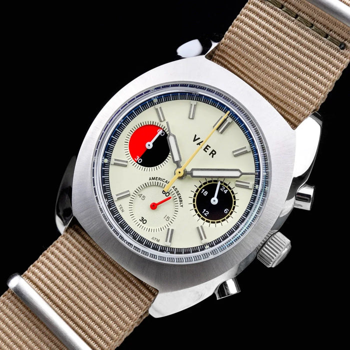 R1 USA Racing Chronograph Cream 38mm Watch