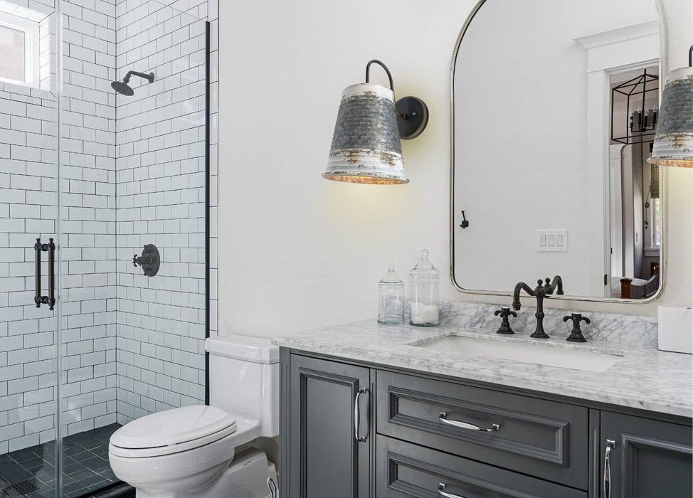 Distressed Large Farmhouse Wall Sconce Light