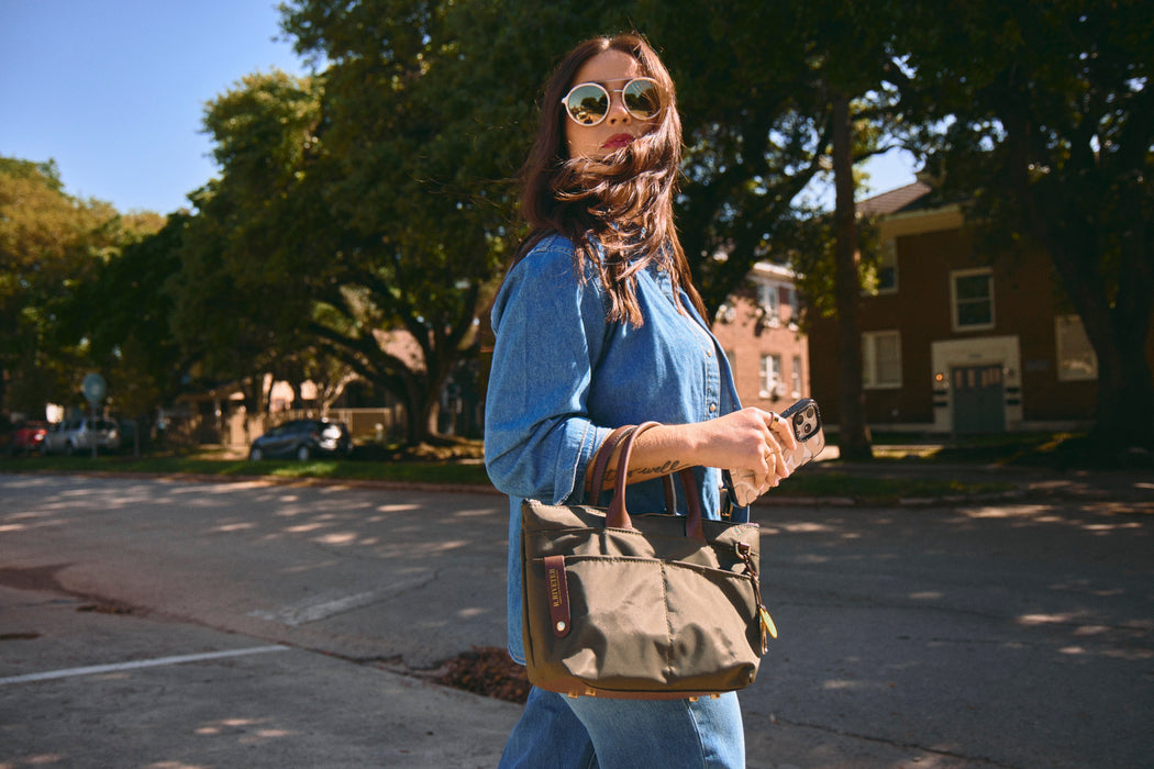 Dot | Fatigue Nylon + Brown Leather