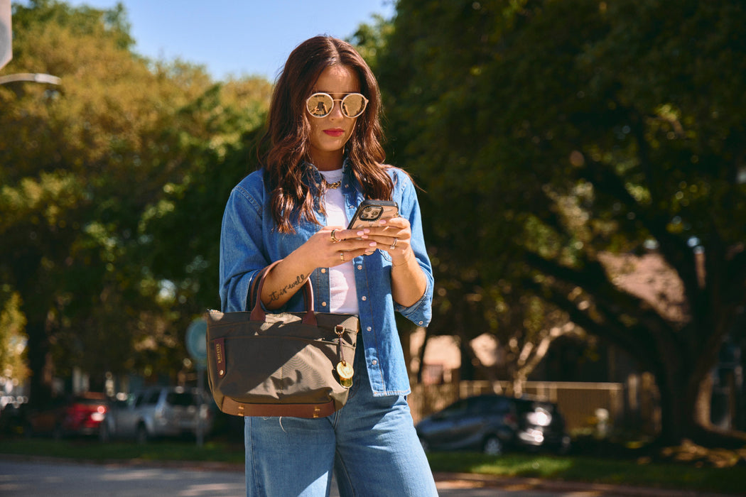 Dot | Fatigue Nylon + Brown Leather