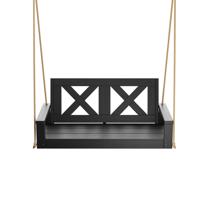 Porchgate Amish Heavy Duty 700 Lb 5-Foot Farmhouse Porch Swing - Tricorn Black