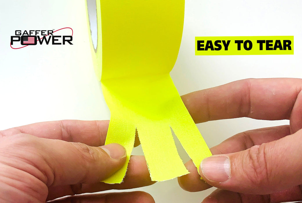 Gaffer Tape, 2 Inch x 30 Yards - Fluorescent Yellow