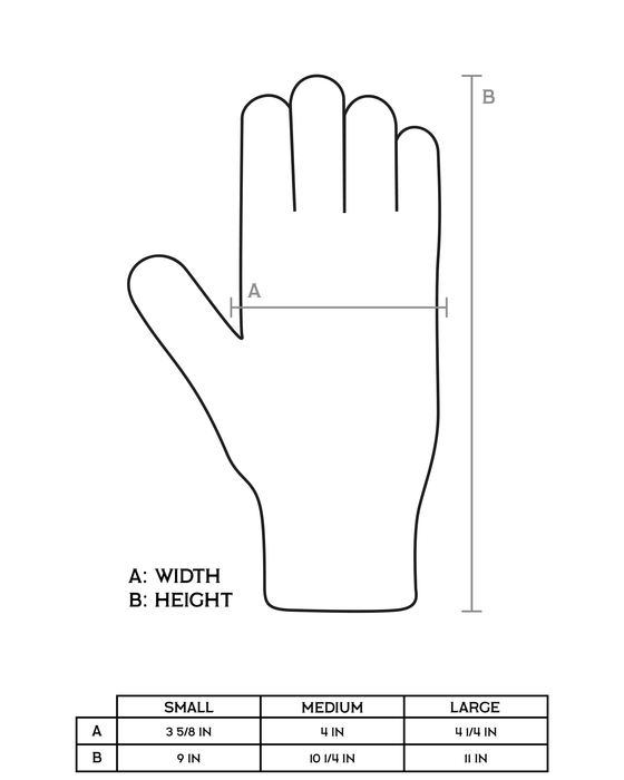Denim Melange with Natural Deerskin Full Glove