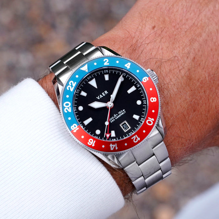 G2 Meridian Navy/Red 39mm USA GMT Watch